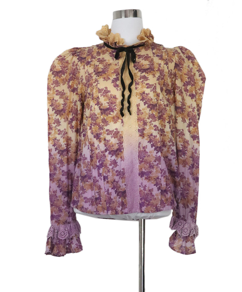 Manoush Purple & Orange Floral Blouse 