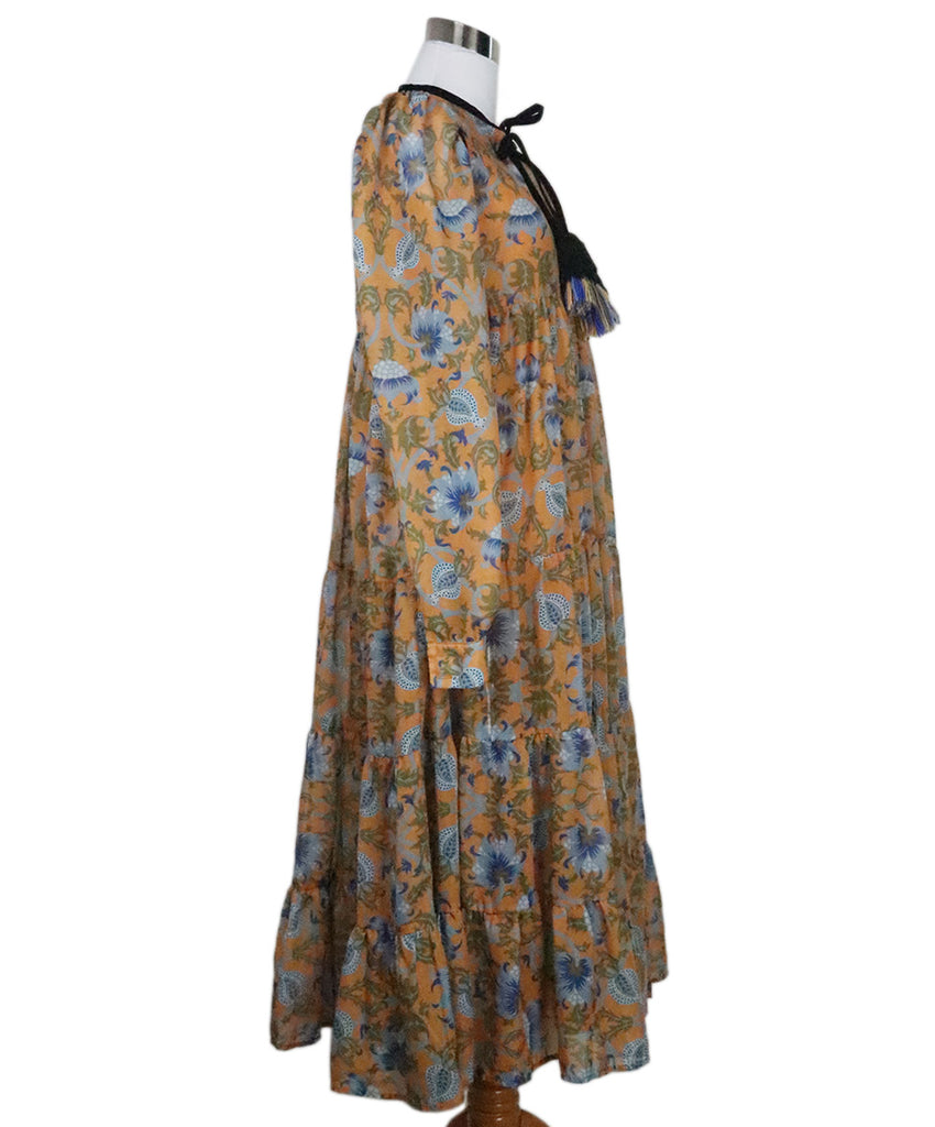 Manoush Yellow & Blue Print Dress 1