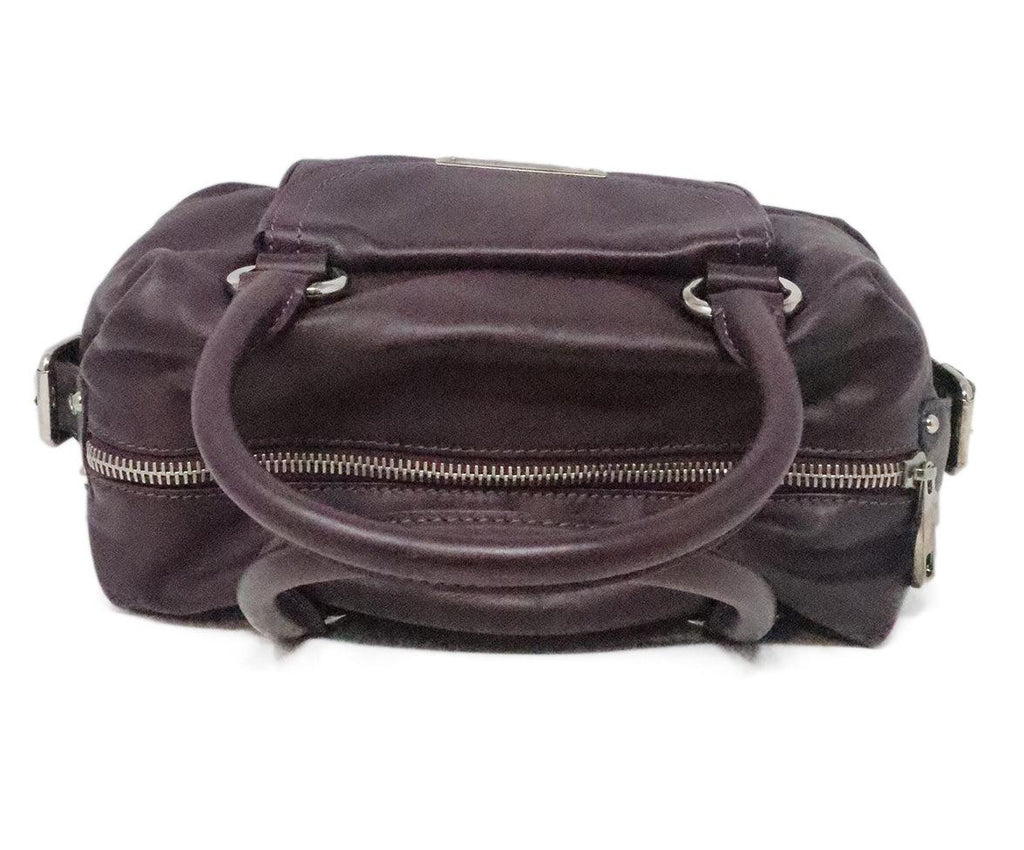 Marc Jacobs Purple Leather Satchel Bag 4