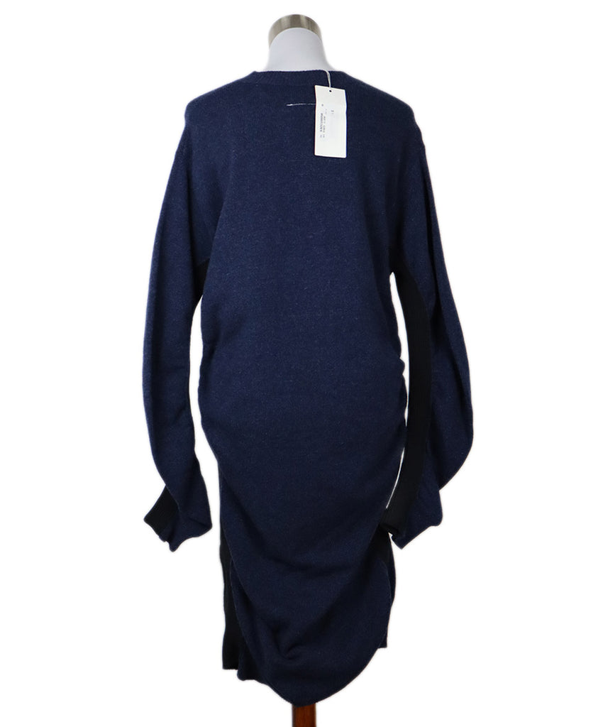 Maison Margiela Navy & Black Wool Dress 2