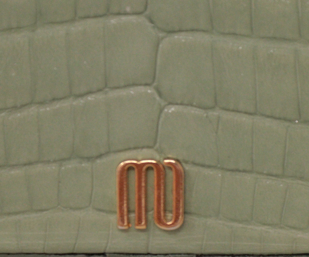 Maria Oliver Mint Green Crocodile Small Mia Bag 6