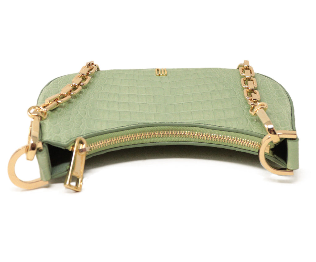 Maria Oliver Mint Green Crocodile Small Mia Bag 4