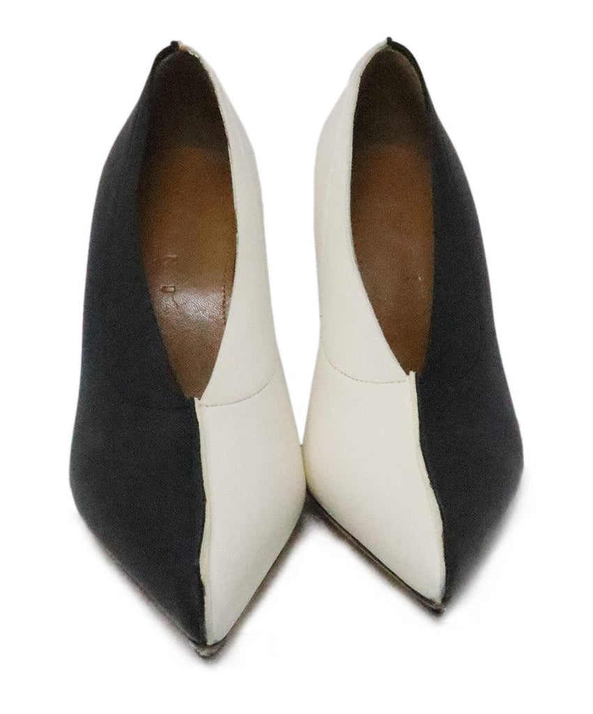 Marni Black & White Leather Heels sz 5 - Michael's Consignment NYC