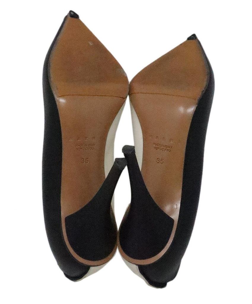 Marni Black & White Leather Heels sz 5 - Michael's Consignment NYC