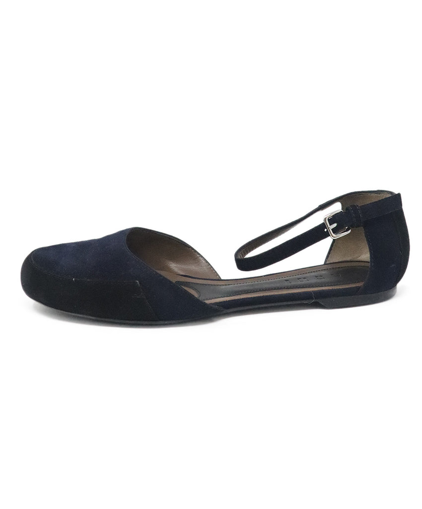 Marni Navy & Black Suede Flats 1