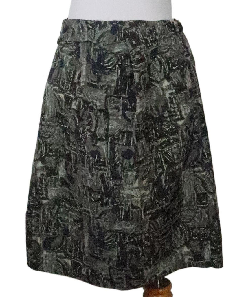 Marni Grey & Navy Print Skirt 