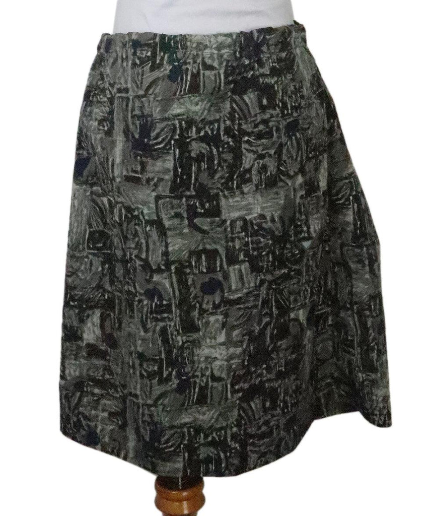 Marni Grey & Navy Print Skirt 2