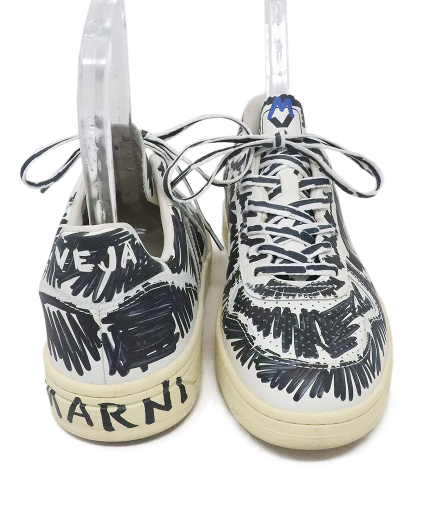 Marni x Veja B&W Print Leather Sneakers 2