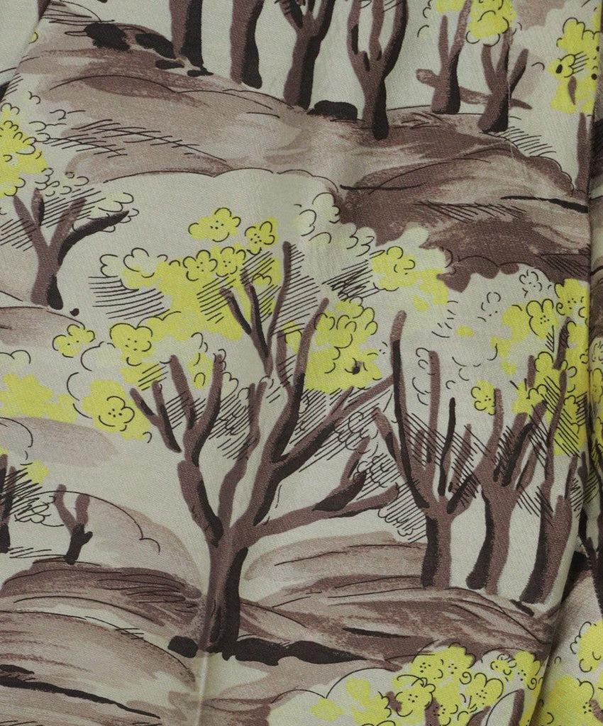 Marni Yellow & Brown Tree Print Pants 4