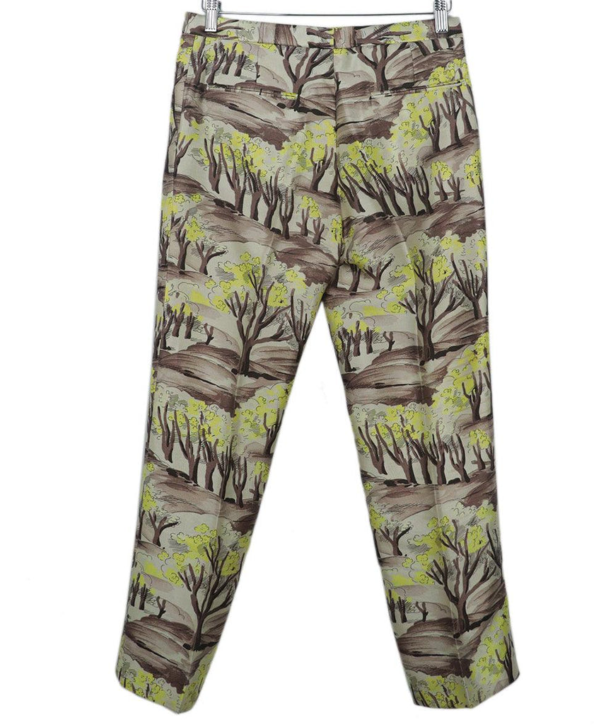 Marni Yellow & Brown Tree Print Pants 1