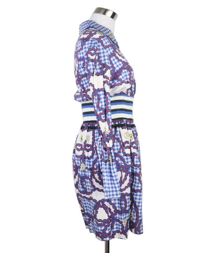 Mary Katrantzou Blue & White Print Dress 1