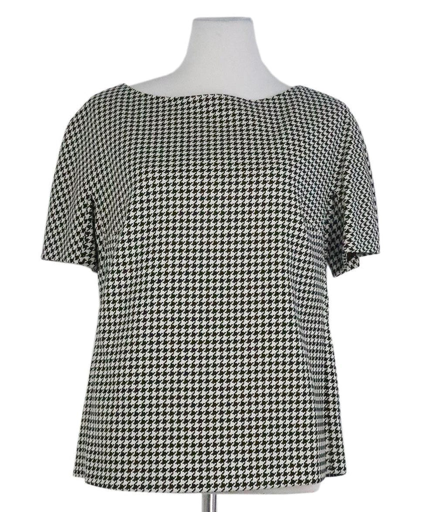 Max Mara Black & White Houndstooth Top sz 8 - Michael's Consignment NYC