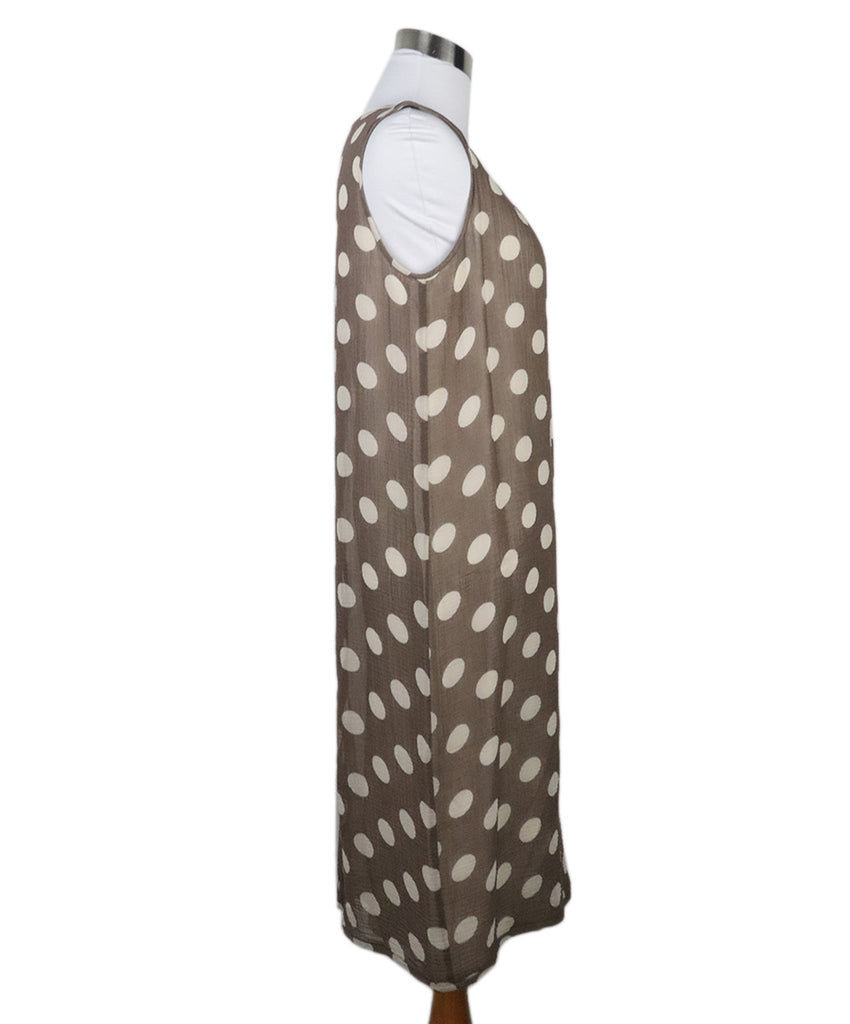 Max Mara Brown & Beige Polka Dot Dress 1