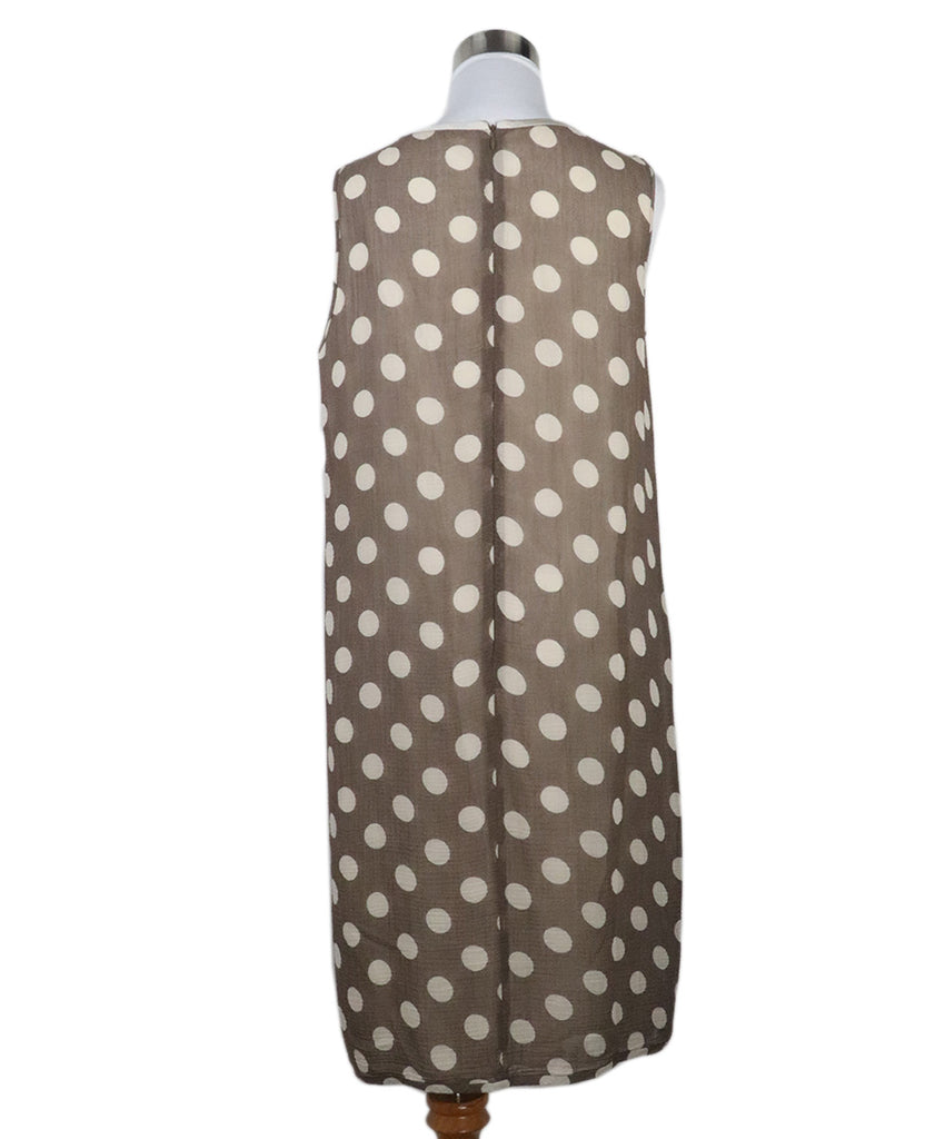 Max Mara Brown & Beige Polka Dot Dress 2