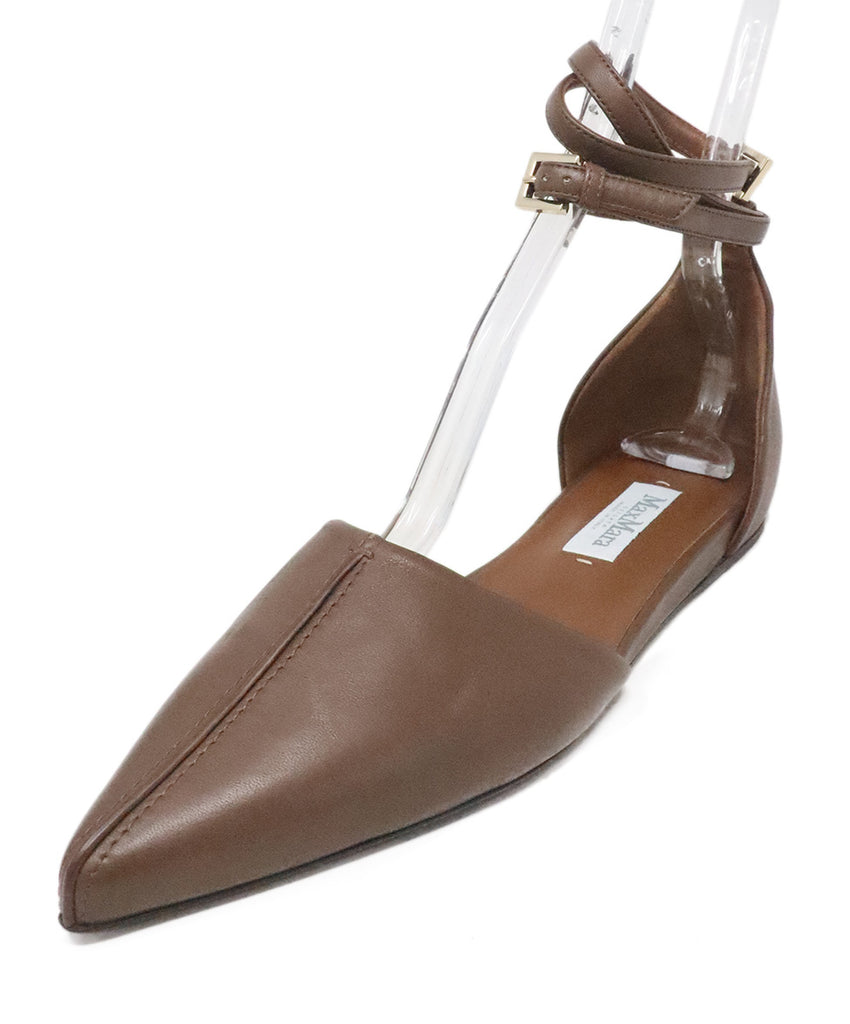 Max Mara Brown Leather Flats 2