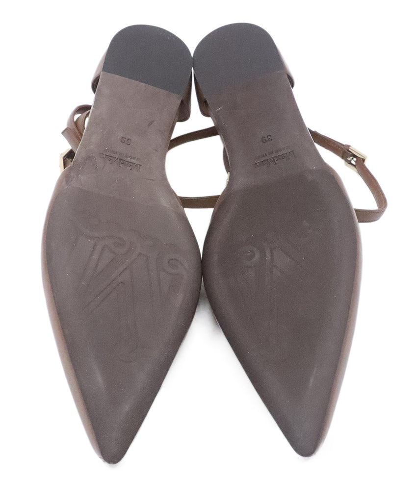 Max Mara Brown Leather Flats 4