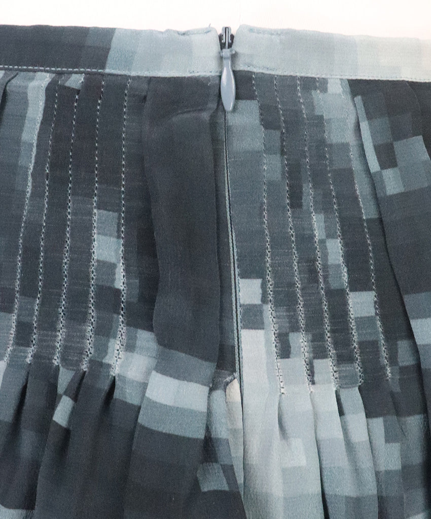 Max Mara Navy Print Silk Skirt 4