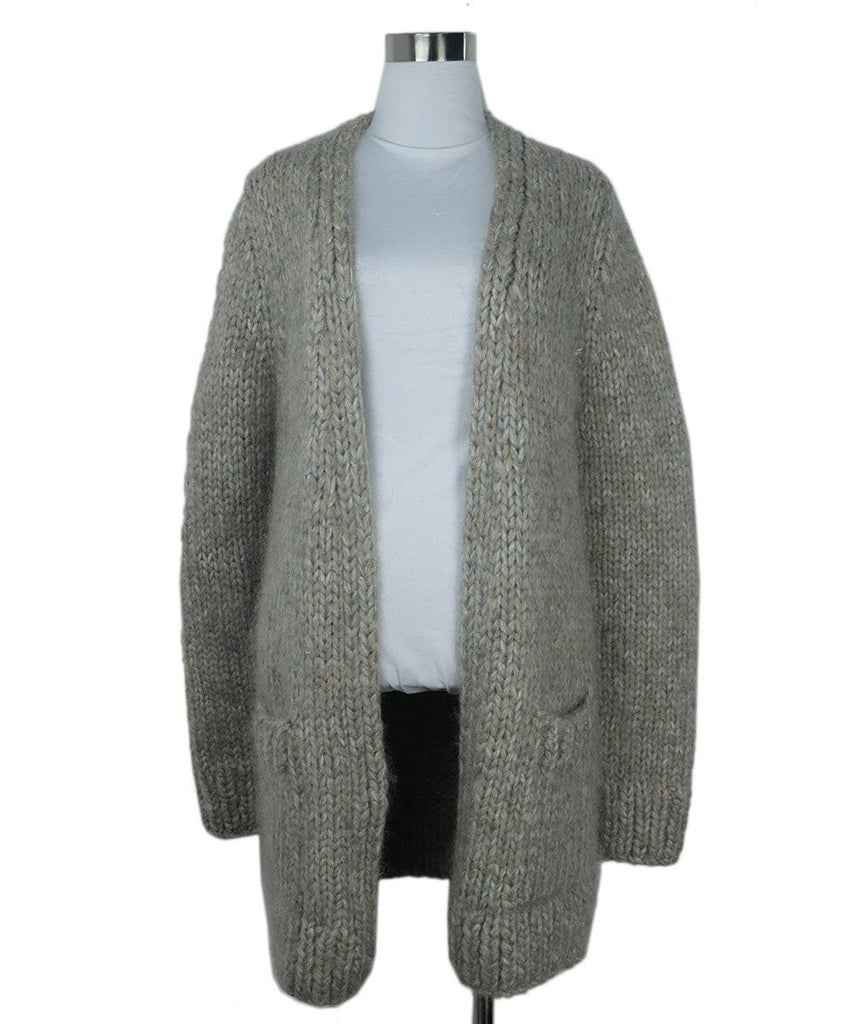 Michael Kors Grey Alpaca Wool Cardigan 