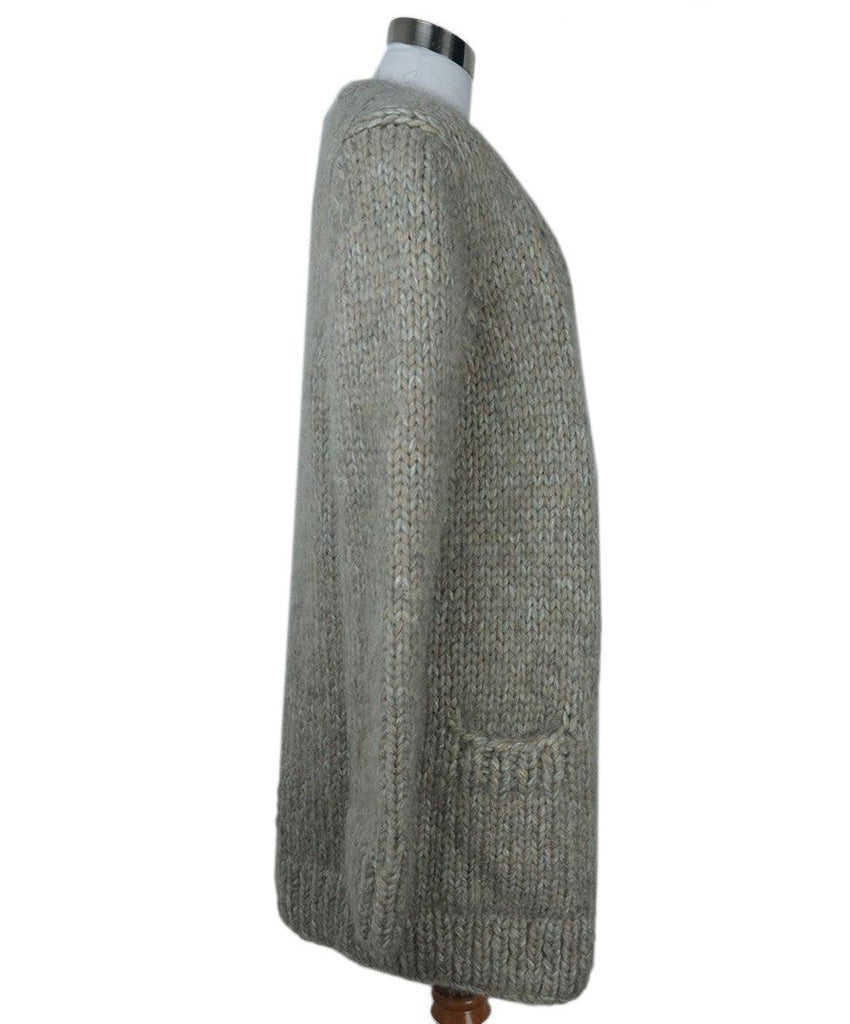 Michael Kors Grey Alpaca Wool Cardigan 1