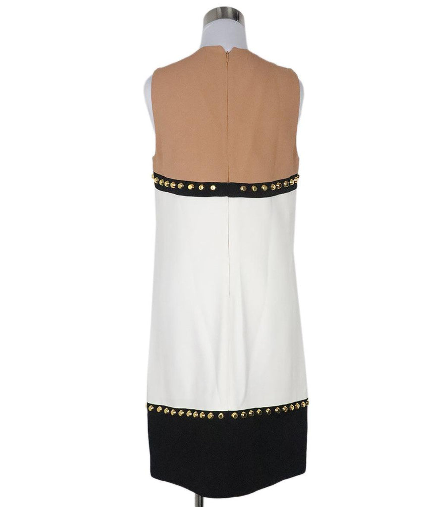 Michael Kors Black White & Tan Gold Stud Dress sz 8 - Michael's Consignment NYC