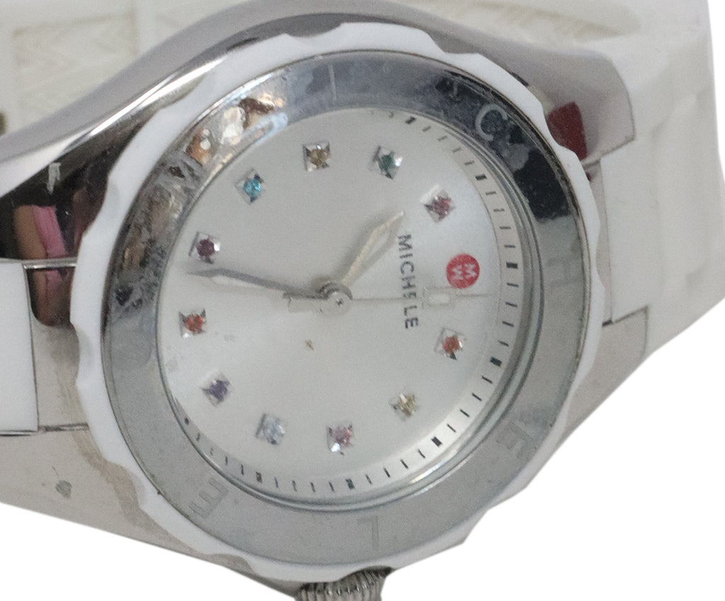 Michele White Rubber Watch 2