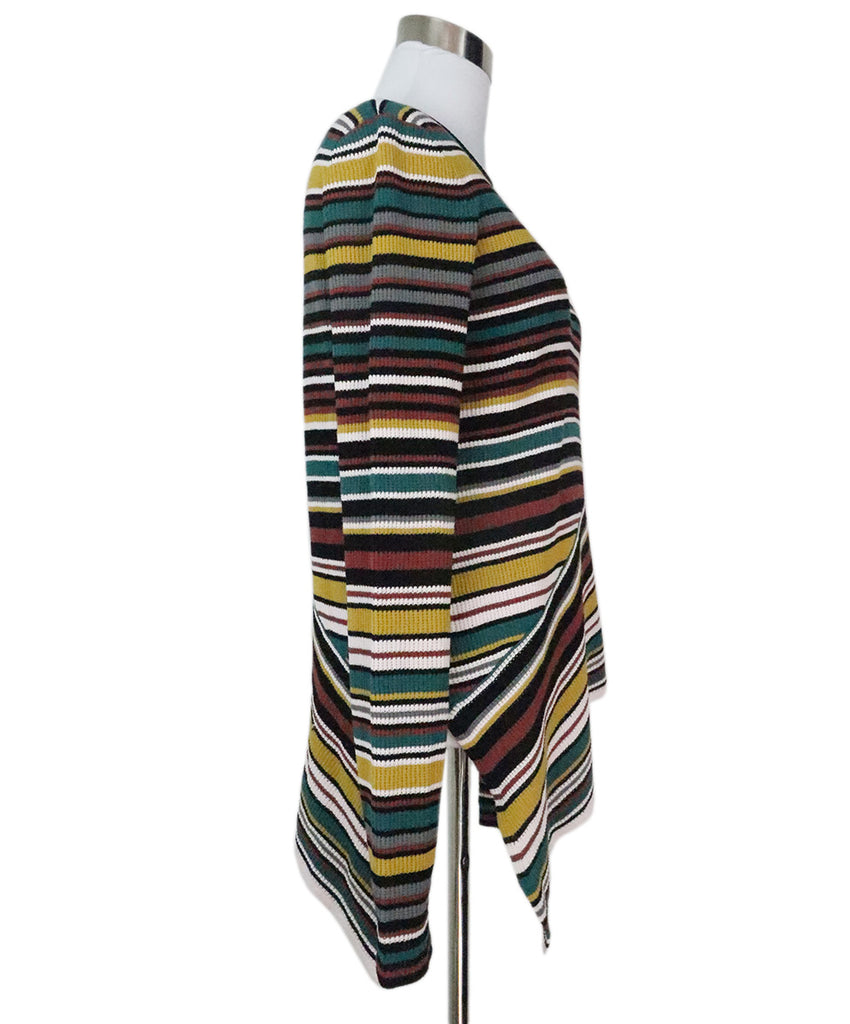 Milly Black & Multicolor Striped Sweater 1