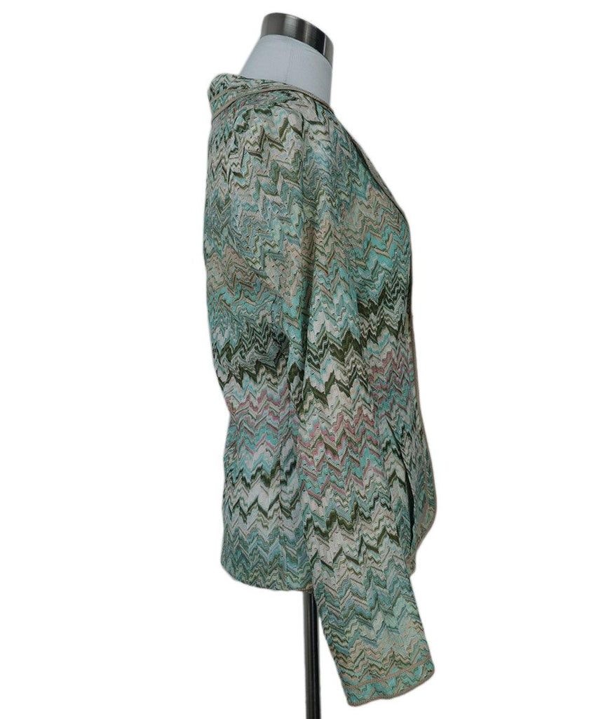 Missoni Green & Beige Knit Blazer 1