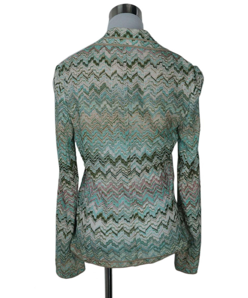 Missoni Green & Beige Knit Blazer 2