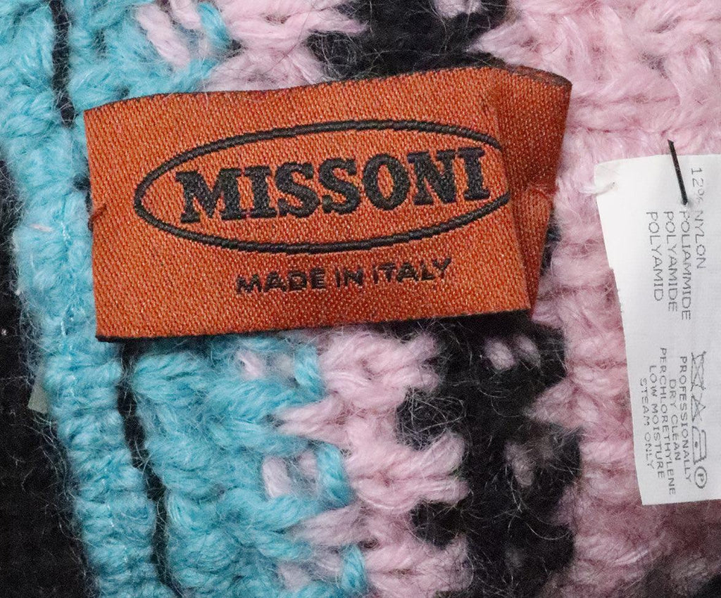 Missoni Black & Pink Mohair Knit Hat - Michael's Consignment NYC