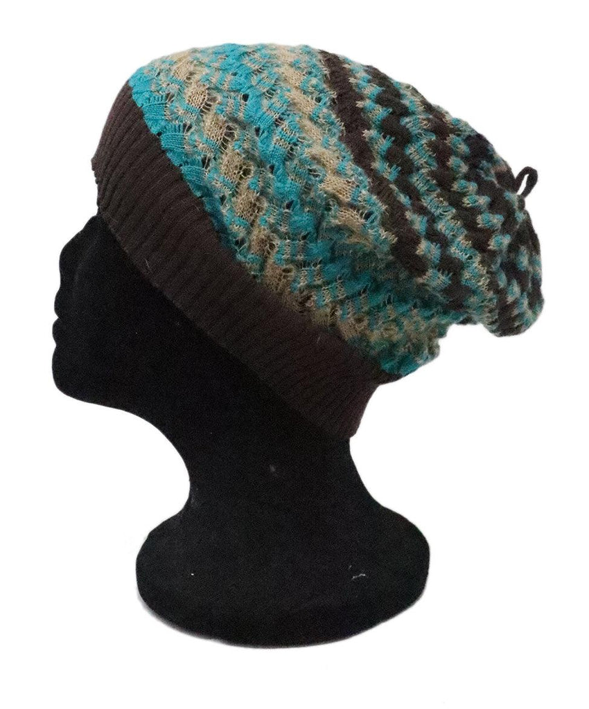 Missoni Brown & Teal Knit Hat - Michael's Consignment NYC