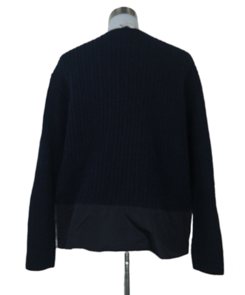 Moncler Navy Wool & Nylon Trim Crewneck 2