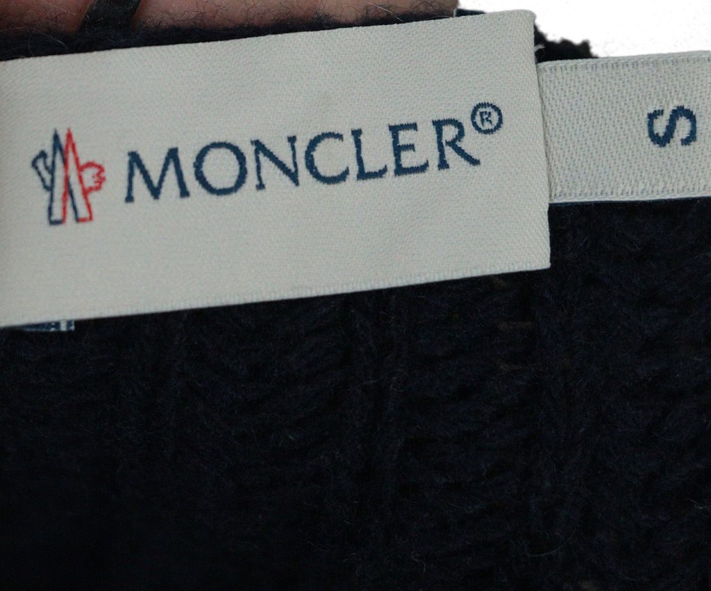 Moncler Navy Wool & Nylon Trim Crewneck 3