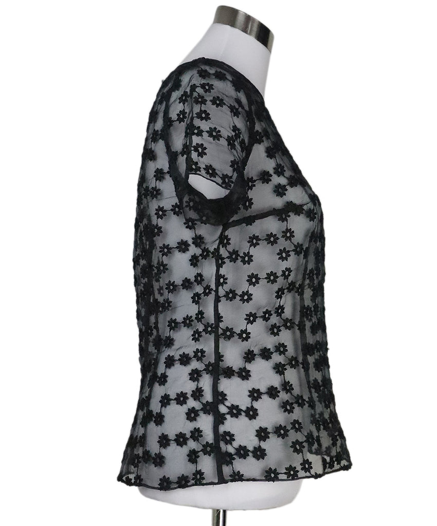 Morgan Le Fay Black Floral Embroidered Top 1