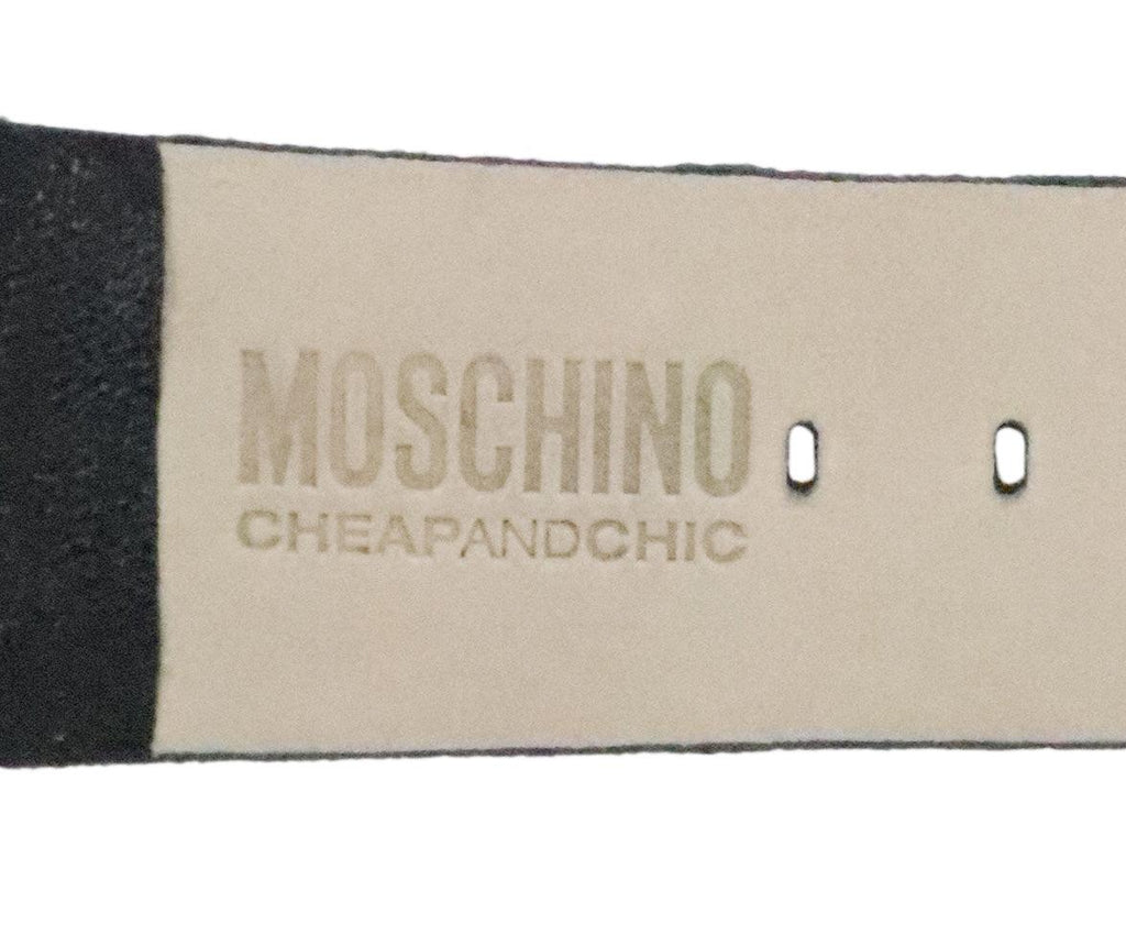 Moschino Black Leather & Stainless Steel Watch - Michael's Consignment NYC