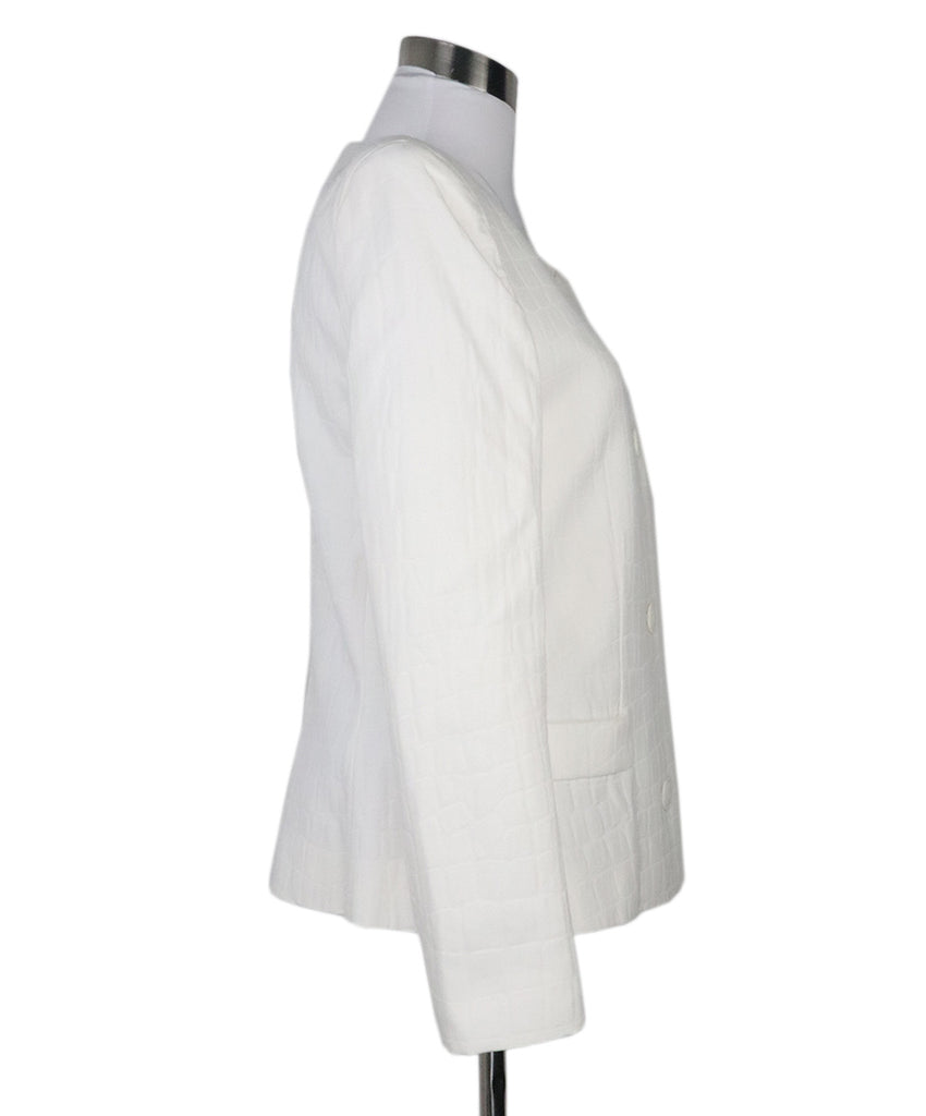 Moschino White Textured Cotton Jacket 1