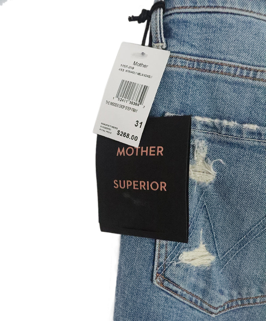 Mother Distressed Blue Jeans 4