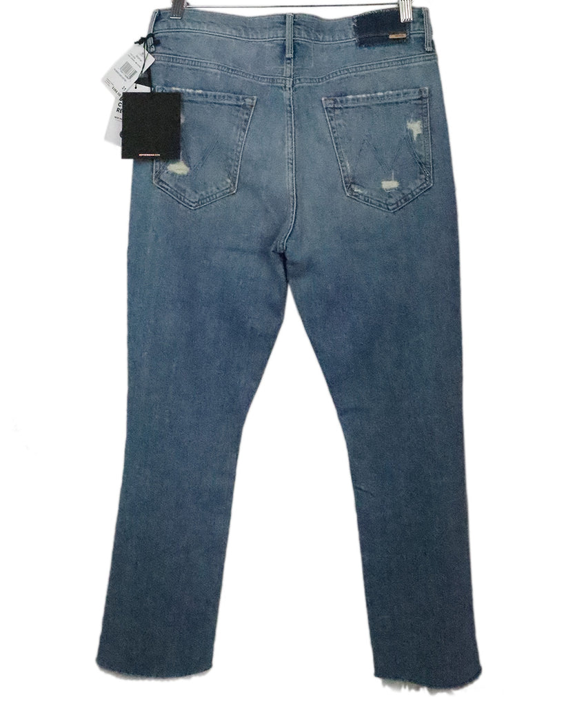 Mother Distressed Blue Jeans 1