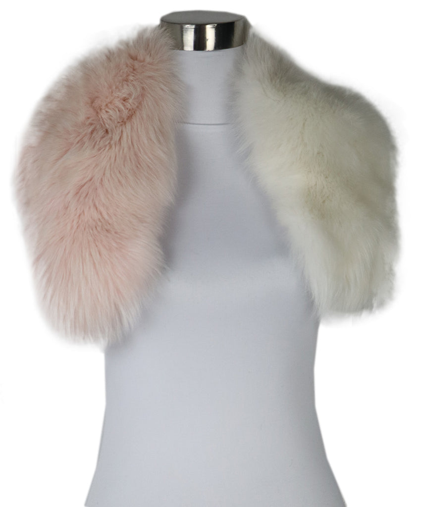 Mr.& Mrs. Italy Pink & White Fox Fur Collar 