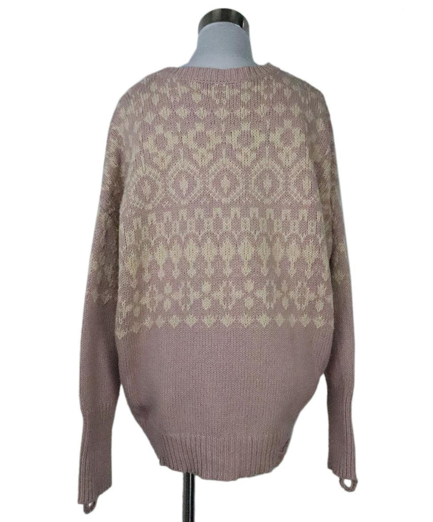 NSF Pink & Cream Merino Wool Sweater 2