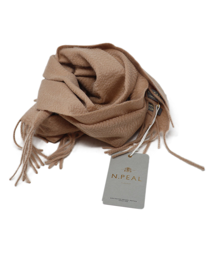 N.Peal Tan Cashmere Scarf 