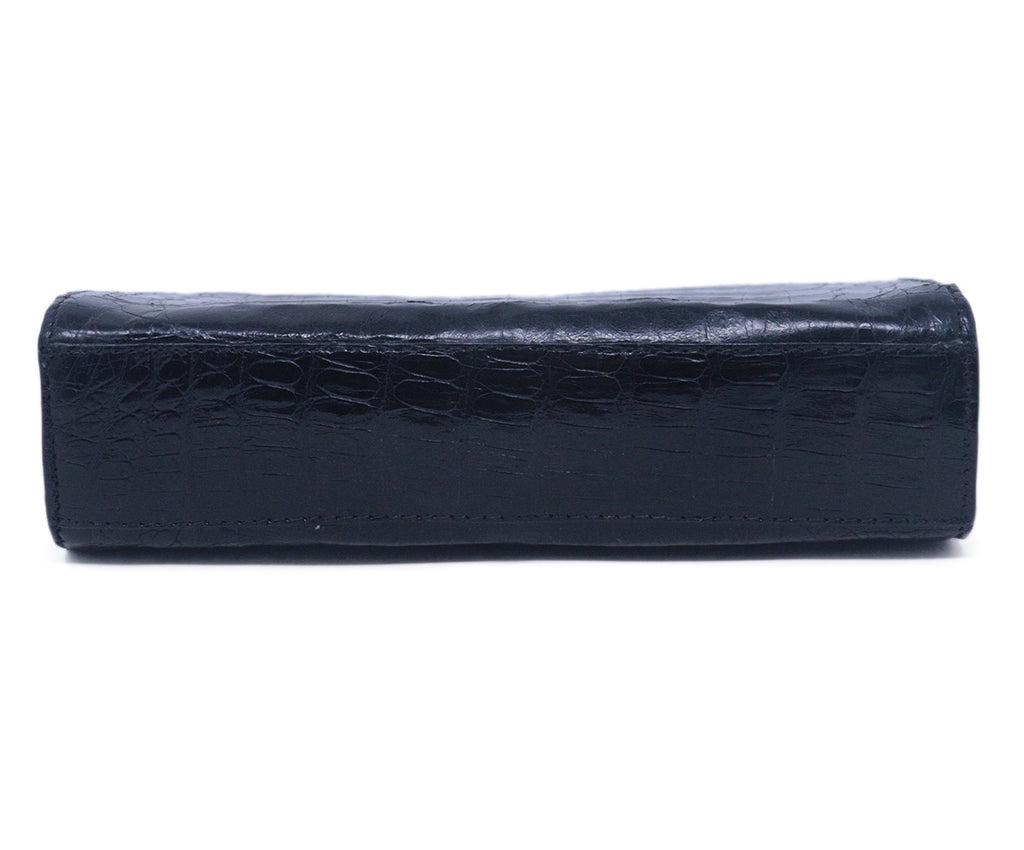 Nancy Gonzalez Black Crocodile Clutch 3