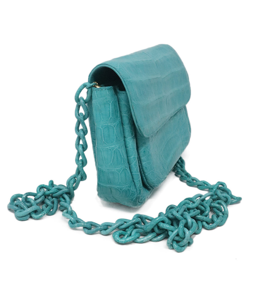 Nancy Gonzalez Turquoise Alligator Crossbody 1