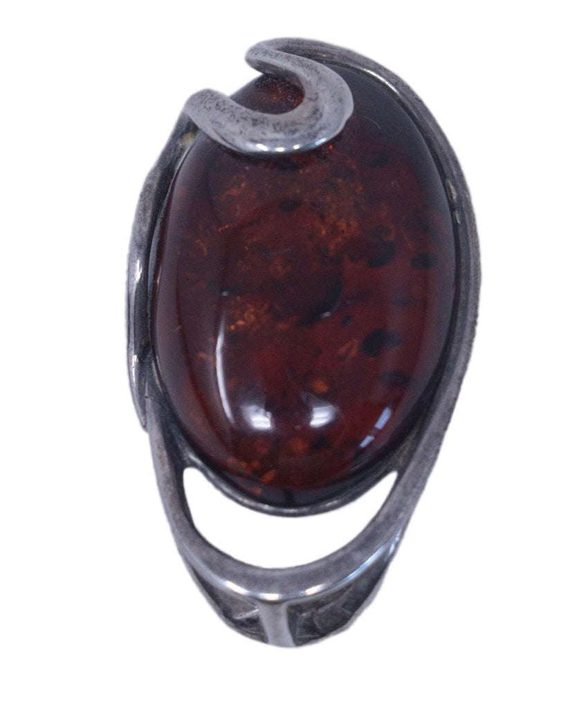 Amber & Sterling Silver Pendant 