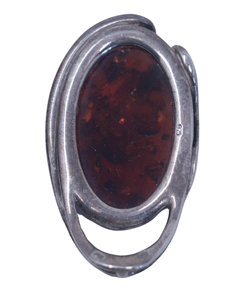 Amber & Sterling Silver Pendant 1