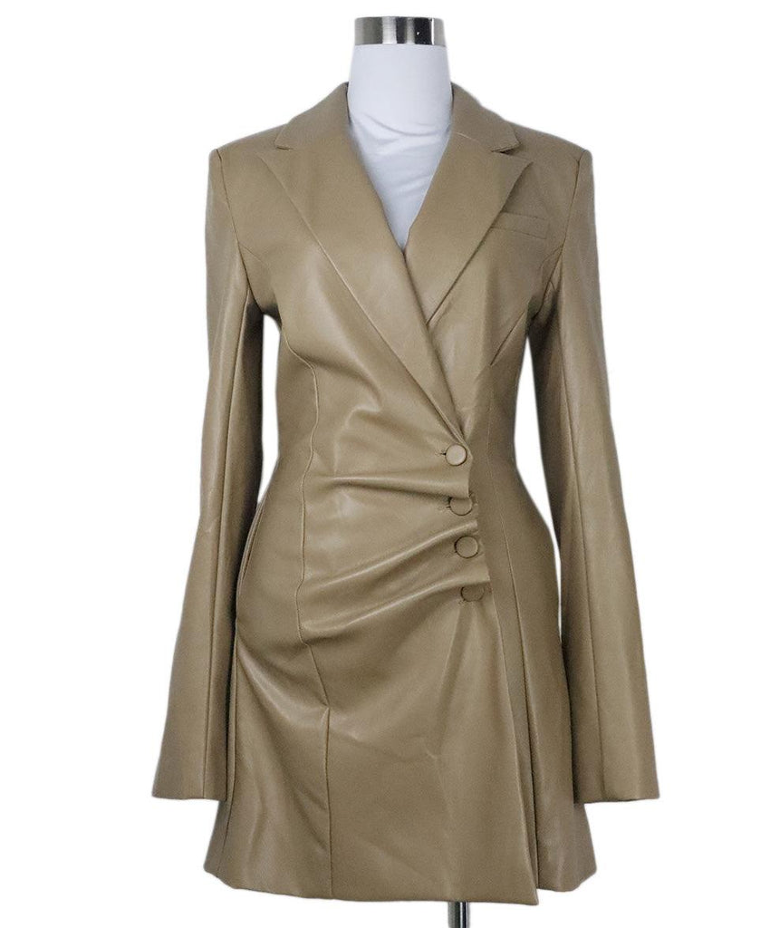 Nicholas Taupe Faux Leather Blazer Dress sz 4 - Michael's Consignment NYC