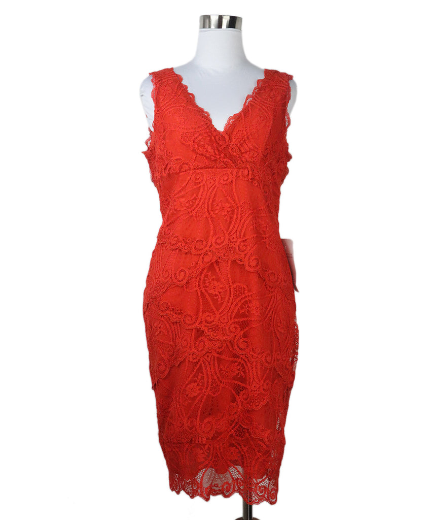 Nicole Miller Red Lace Dress 