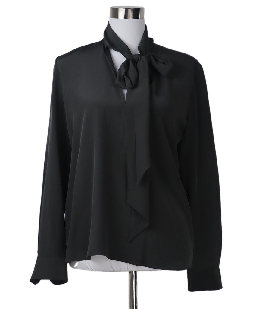 Nili Lotan Black Silk Blouse 