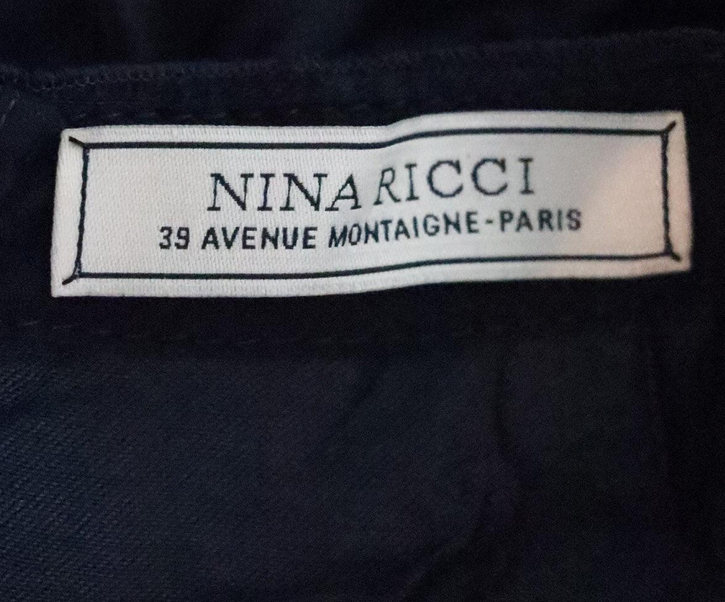 Nina Ricci Navy Wool Blouse 3