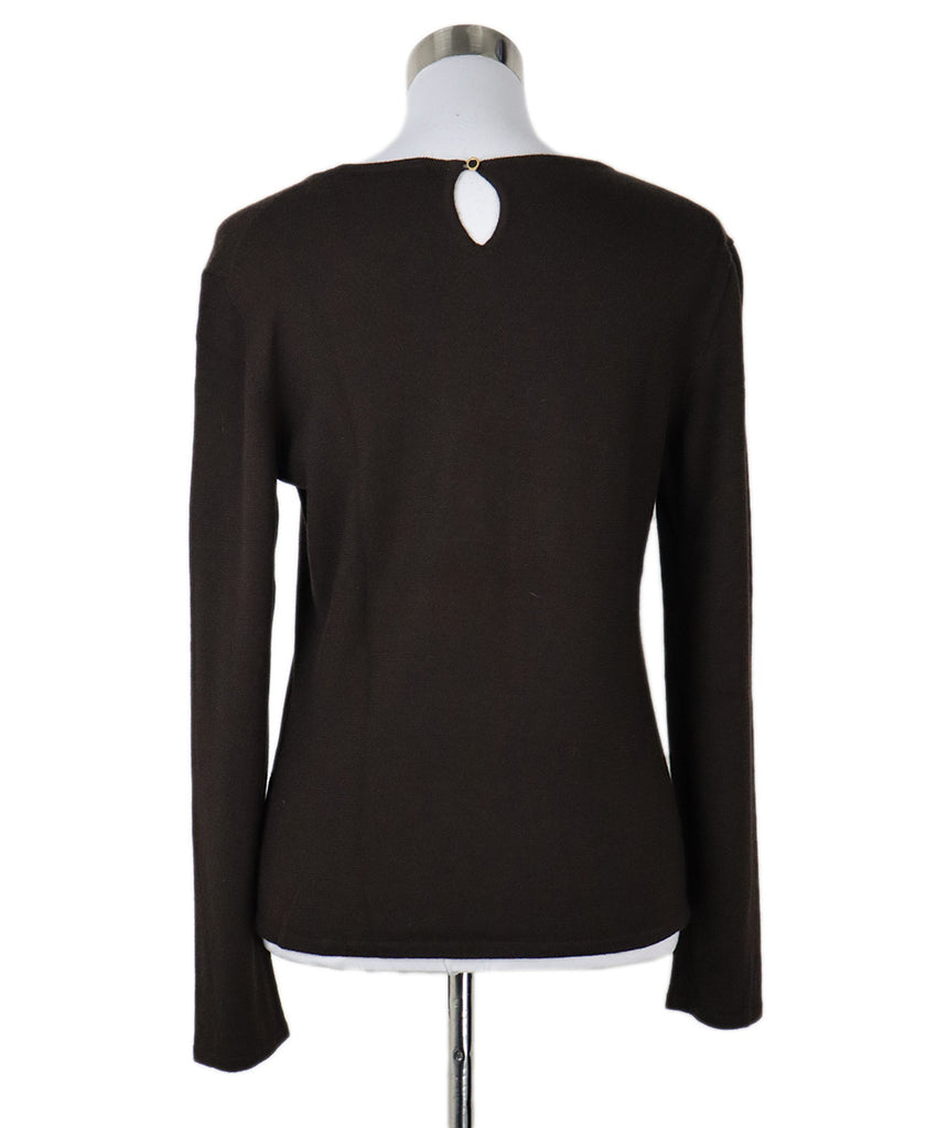 Oscar De La Renta Brown Cashmere Sweater 2