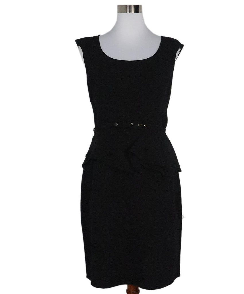 Oscar De La Renta Black Wool Dress sz 10 - Michael's Consignment NYC